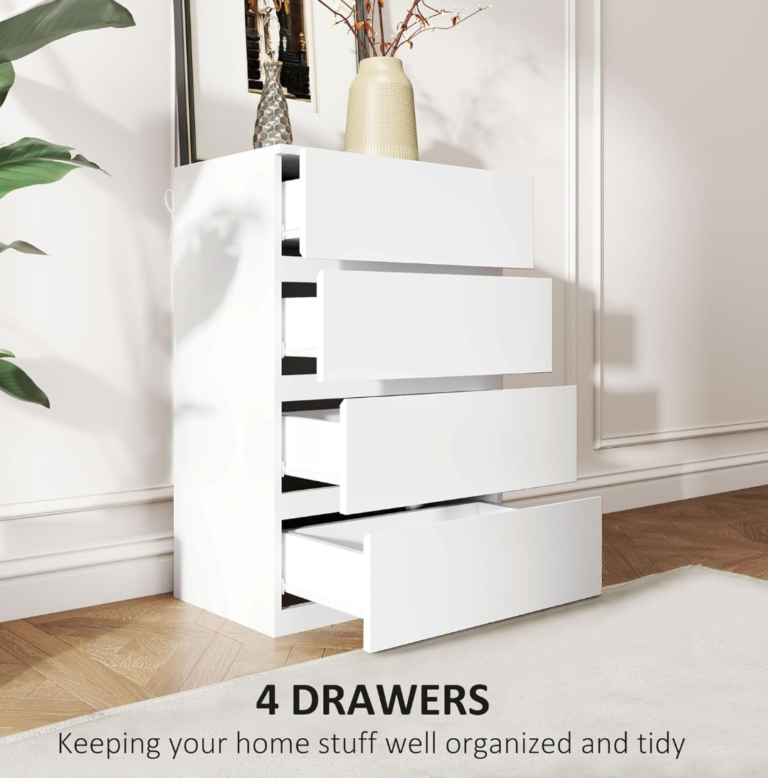 White 4-Drawer Dresser