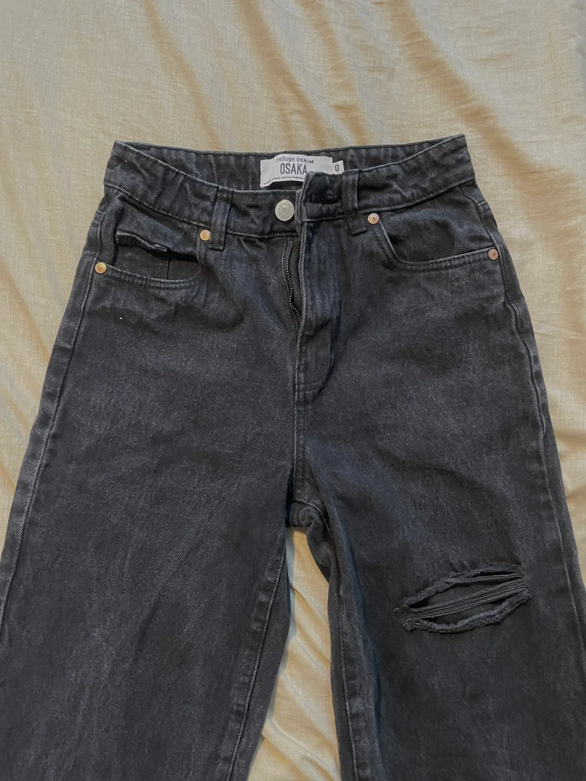Refuge Denim Osaka Black Jeans Size 0 thumbnail