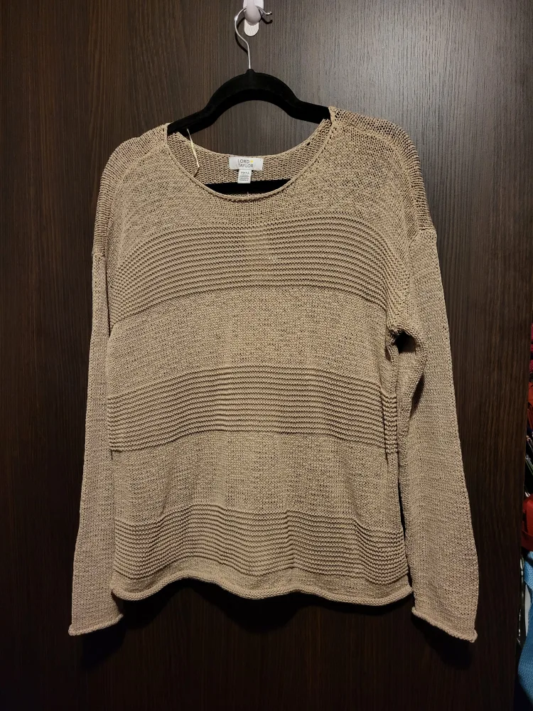 Lord And Taylor Knit Boat Neck Sweater Size: Large image indicator(4)