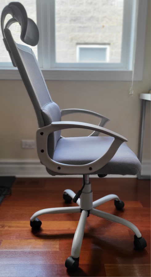Ergonomic Office Chair with Headrest. Gray - photo 2