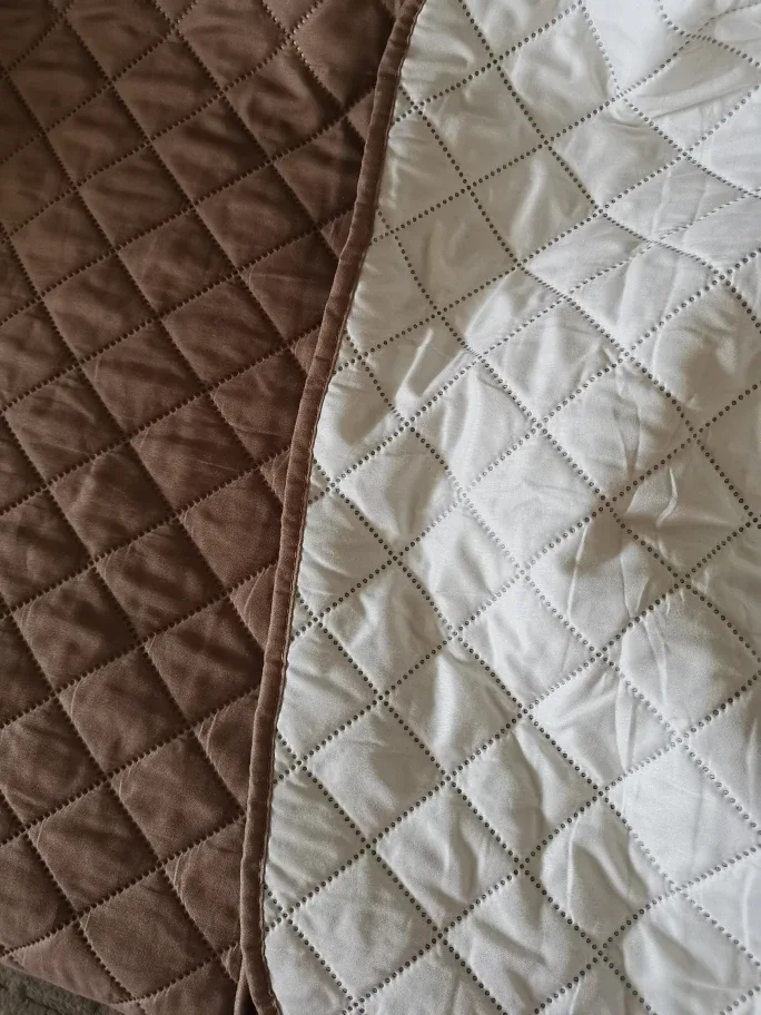 Quilted Sofa one seat  Cover - Brown image indicator(3)