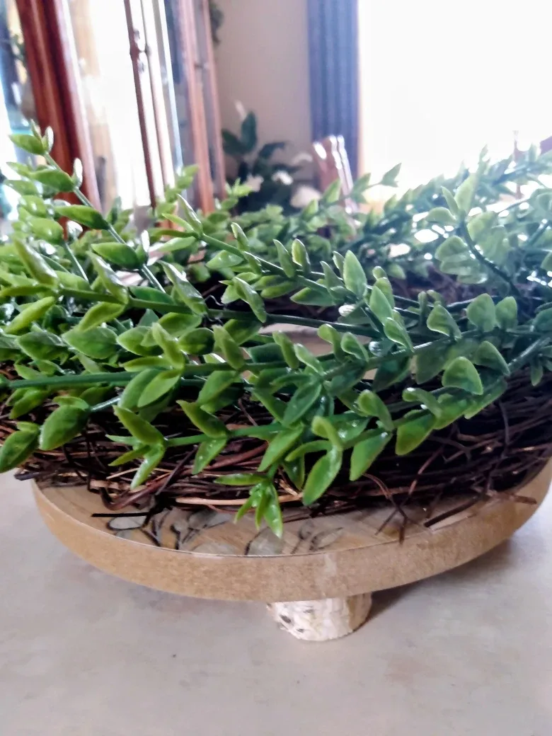 3 PCS Birch Wreath on a wooden stand & Candle image indicator(2)