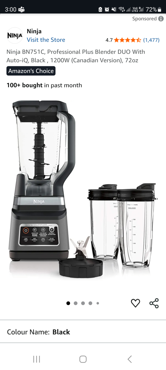 Ninja BN751C Professional Plus Blender DUO - photo 2