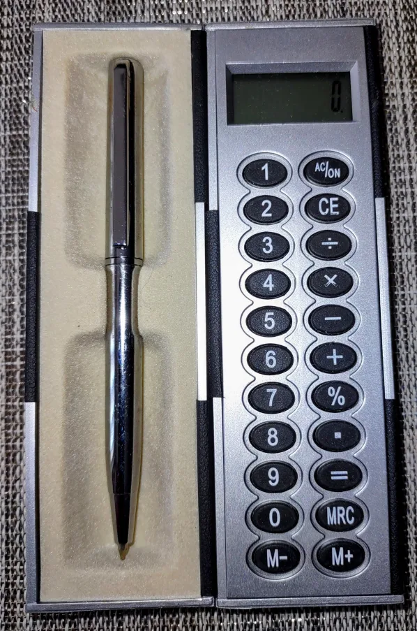 Mini Pen Calculator Pocket Set. thumbnail