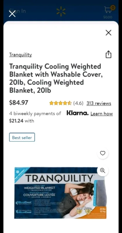 Tranquility 15lb Cooling Weighted Blanket image indicator(5)