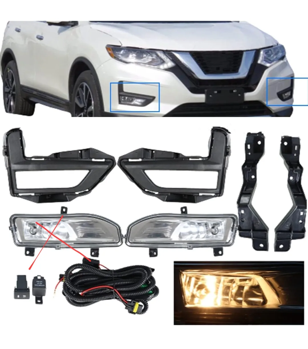 2017-2020 Nissan Rogue Fog Light Kit (Passenger Side Only) thumbnail