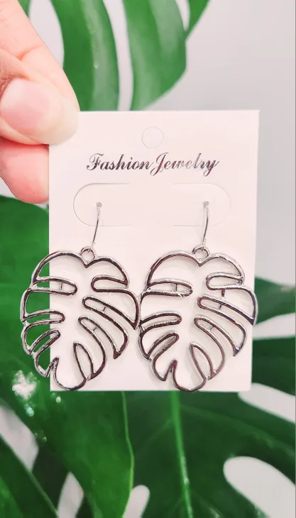 NEW Monstera Earrings thumbnail
