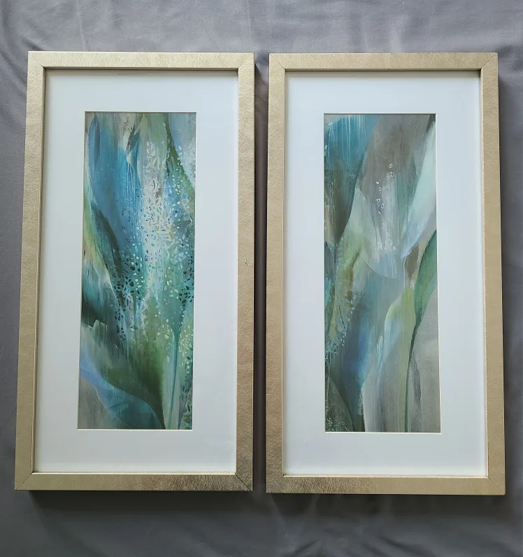 Gold Framed Modern Art Wall Set thumbnail