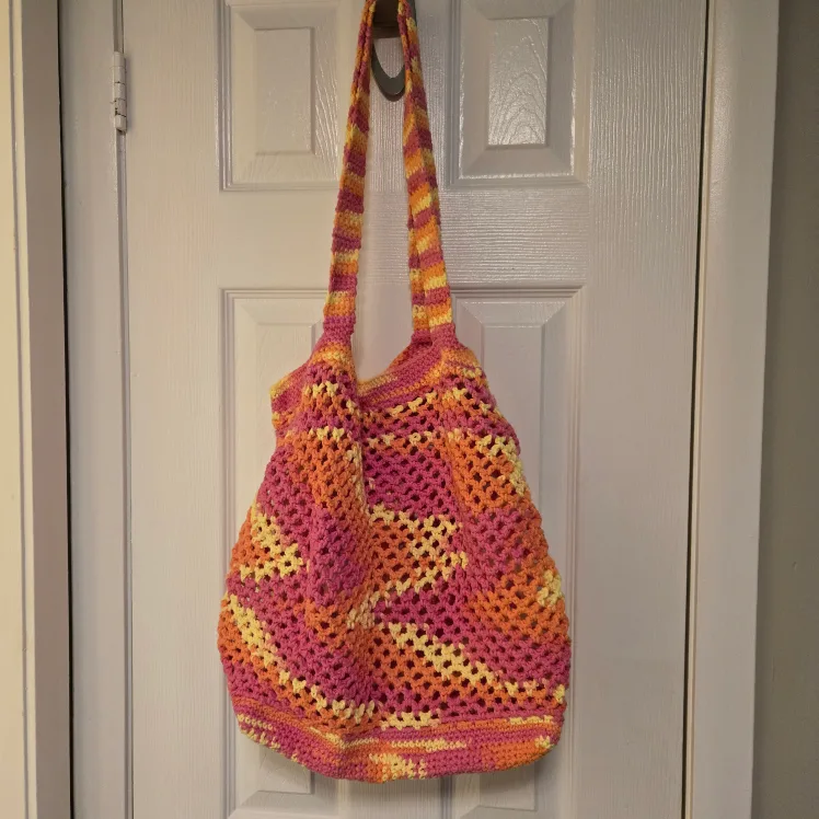 Crochet Tote Bag - 16 x 17 Inches thumbnail