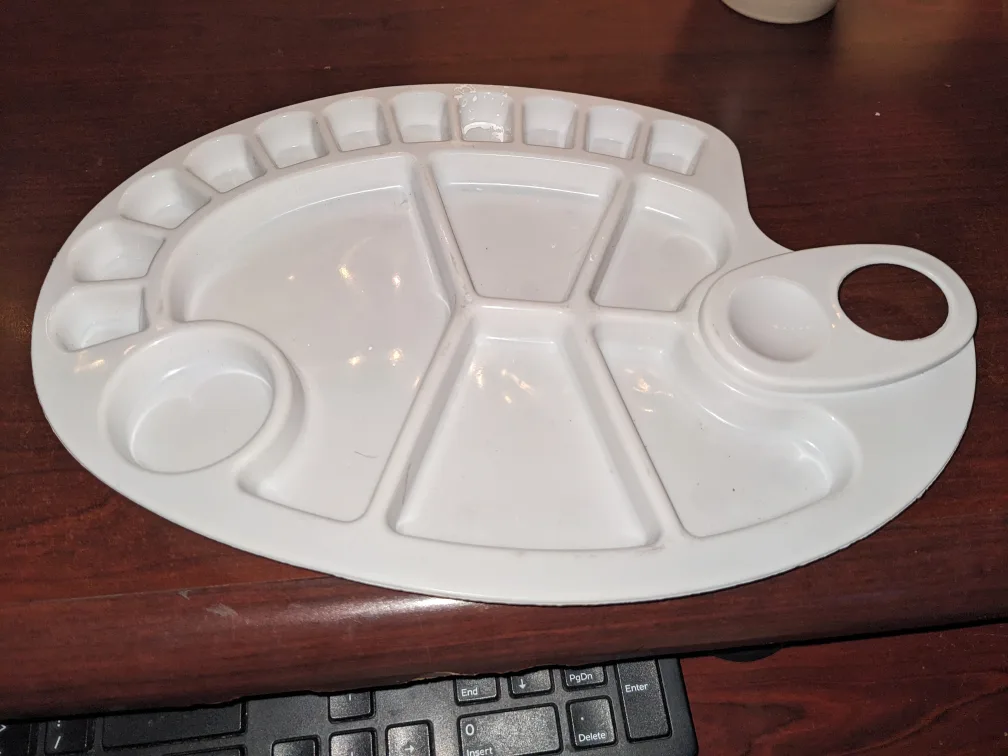 White Plastic Artist's Palette thumbnail