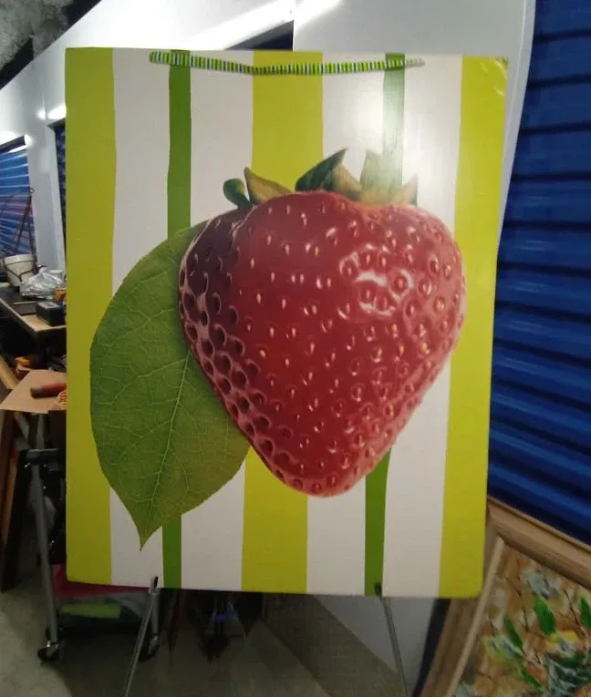 LARGE Cherry & Strawberry print on cardboard thumbnail