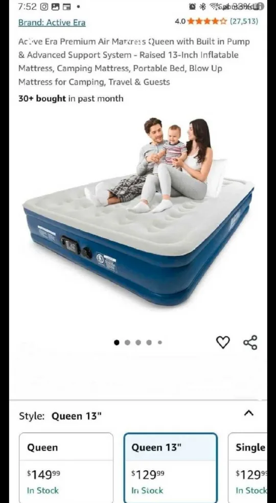 Active Era Premium Air Mattress thumbnail