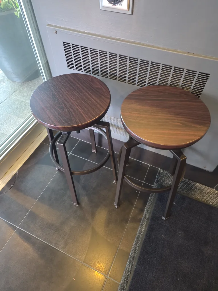 MOVING SALE: Set of 2 Adjustable Height Bar Stools thumbnail