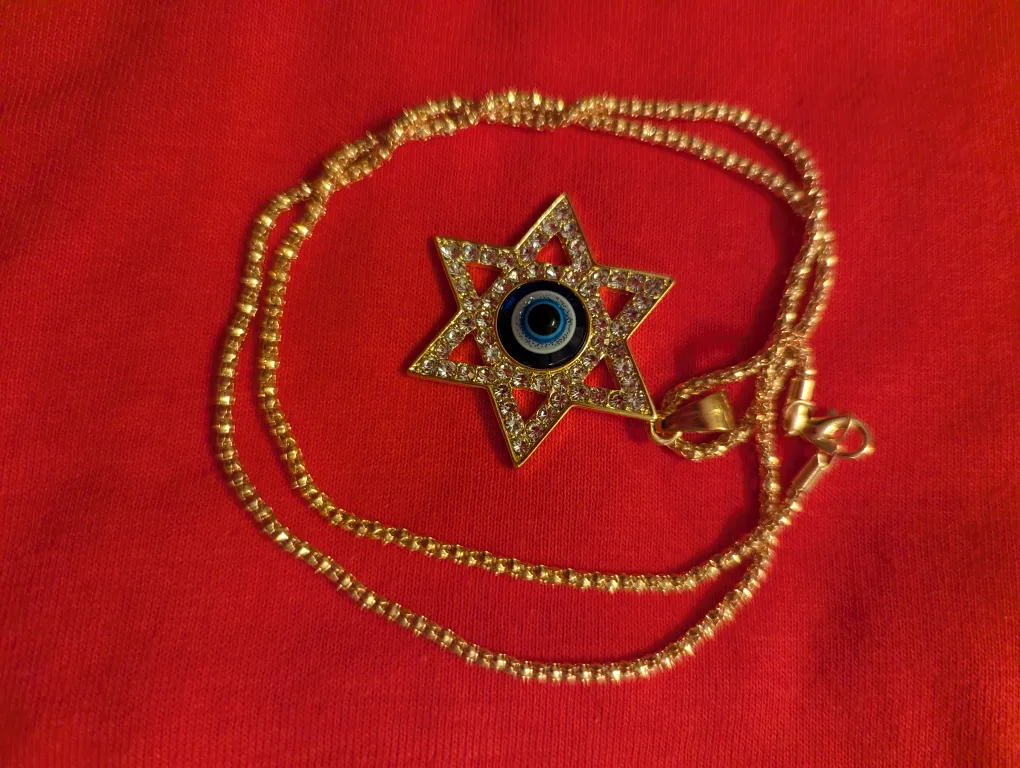 Gold plated Star of David Pendant Necklace, downtown location image indicator(5)