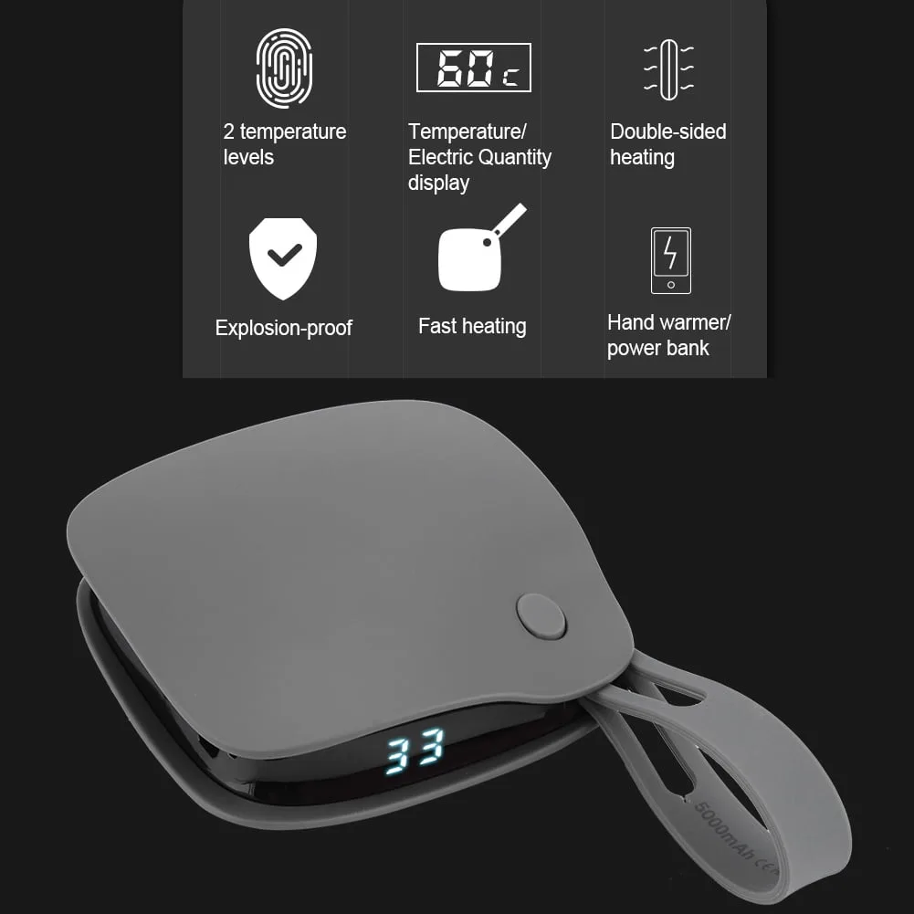 2-in-1 Hand Warmer & Power Bank 5000mAh – USB Rechargeable image indicator(6)