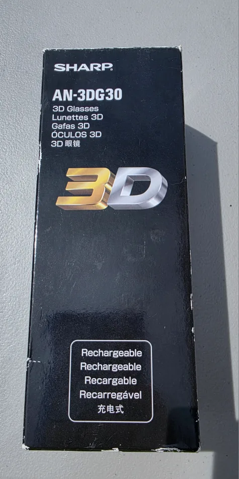 SHARP AN-3DG30 3D Glasses -  New open box thumbnail