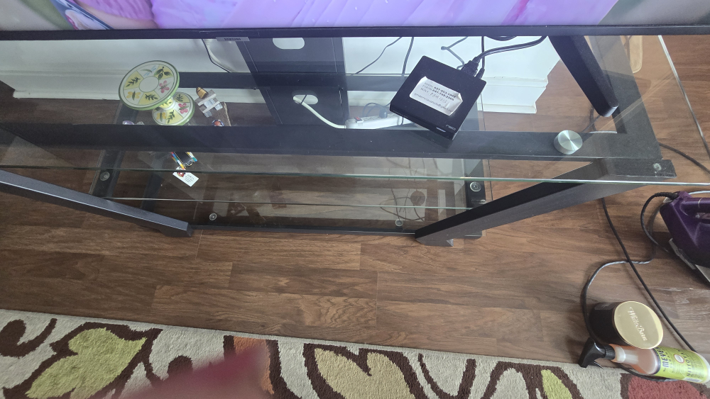 Black Glass TV Stand - photo 3