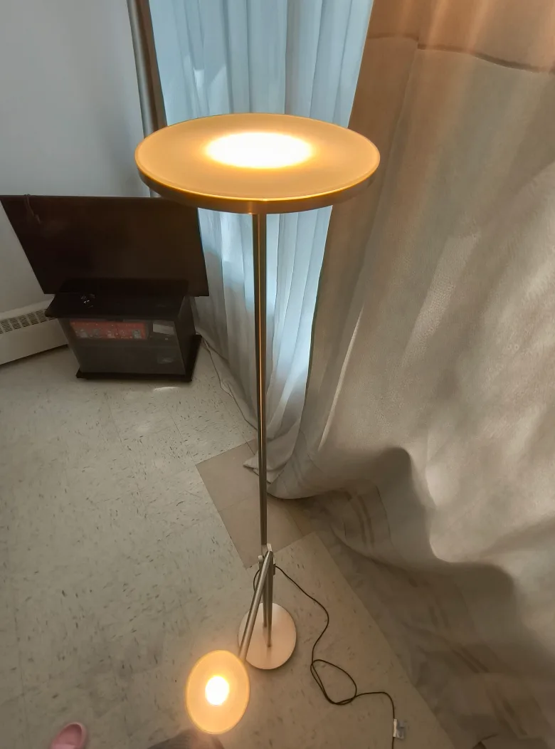 IKEA Silver Floor Lamp, with a special light for readers