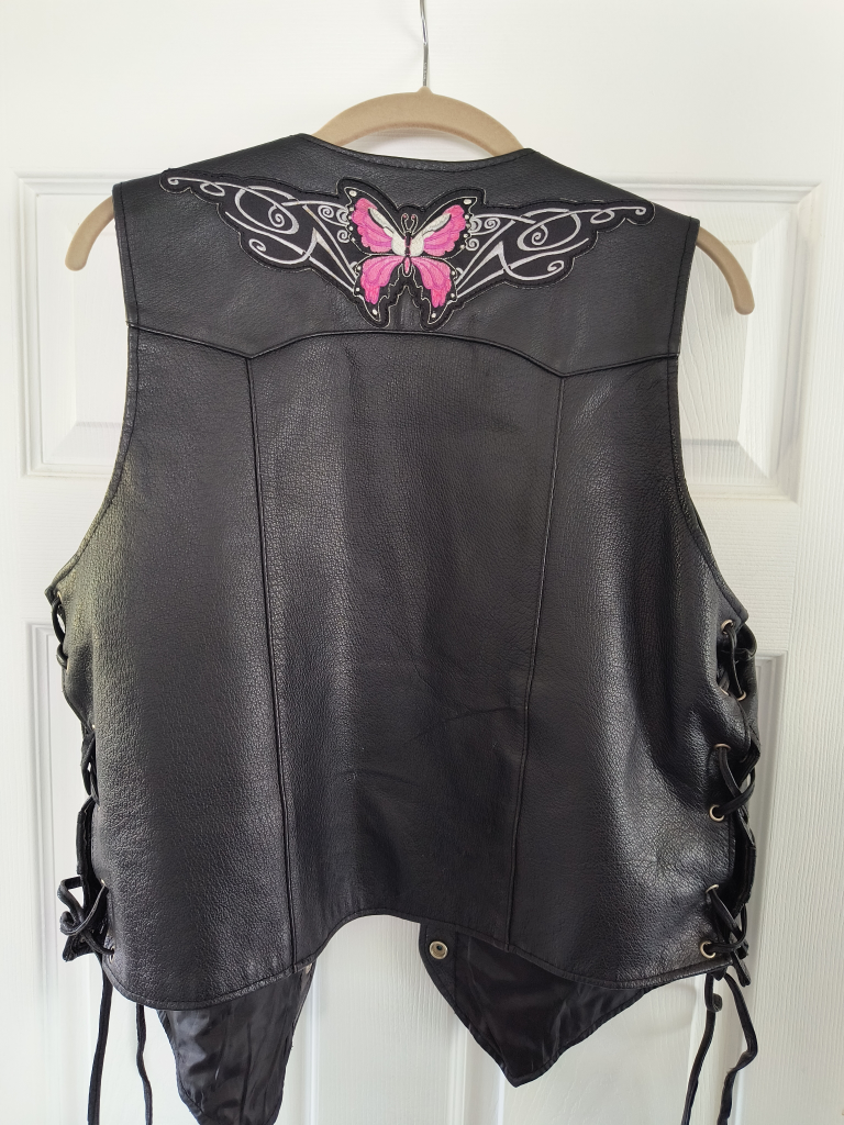 women's Biker's Club Leather Vest, Size M - photo 2