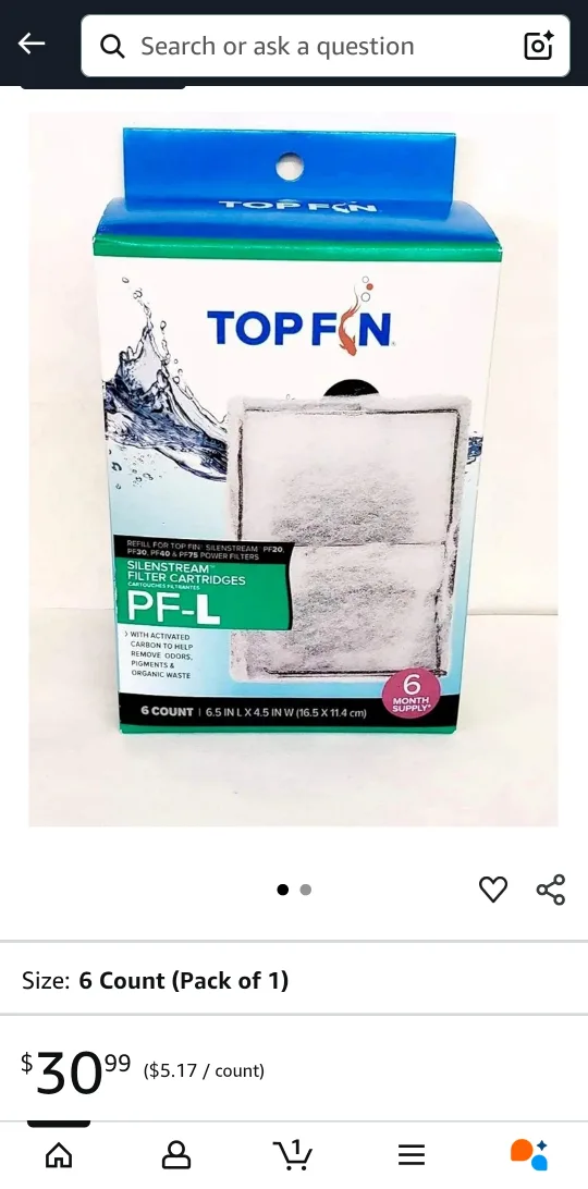 6 NEW Top Fin Large Power Filter Cartridges image indicator(4)