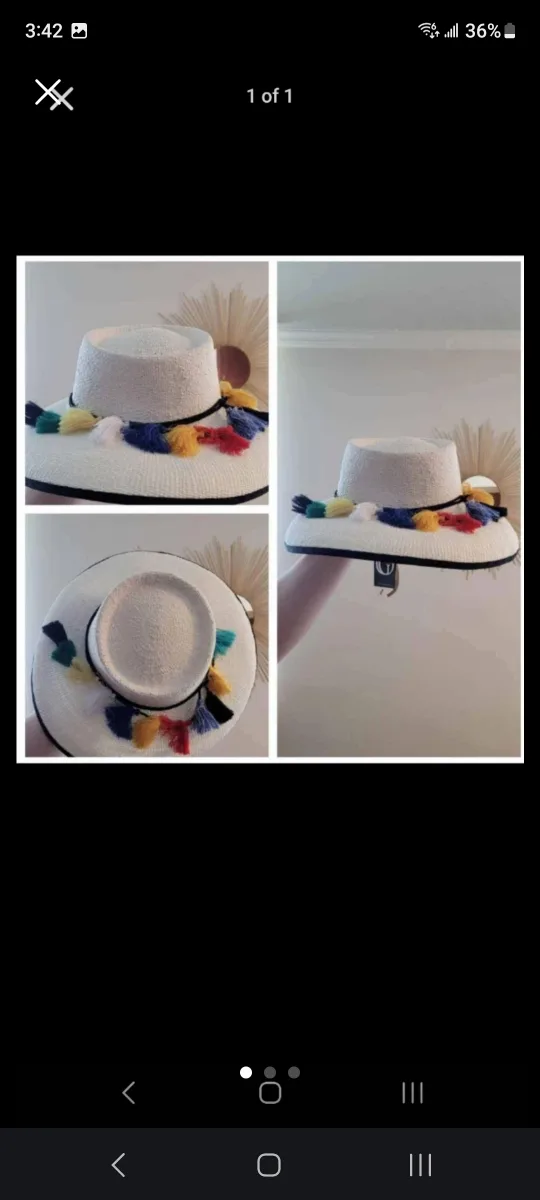 Brand new with tag Hat with colorful tassels 🇨🇦🍁 thumbnail