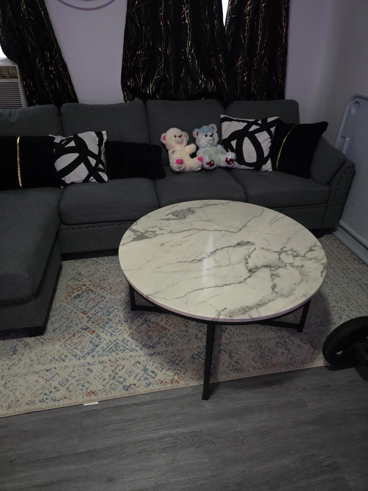 Round Marble Top Coffee Table - photo 2