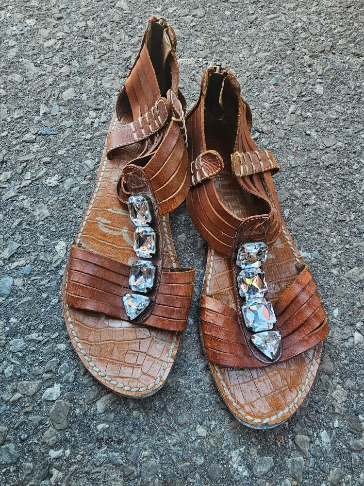 Sam Edelman Brown Leather Sandals, Size 8 thumbnail