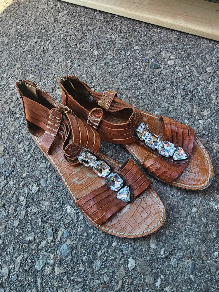 Sam Edelman Brown Leather Sandals, Size 8 image indicator(2)