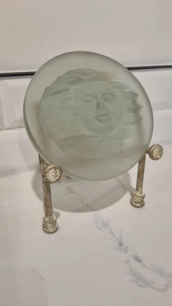 Vintage Glass Plate & Candle Holder Set image indicator(3)