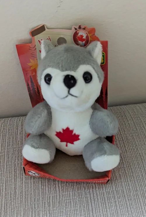 Brand New Mini Husky Plush Souvenir of Canada thumbnail