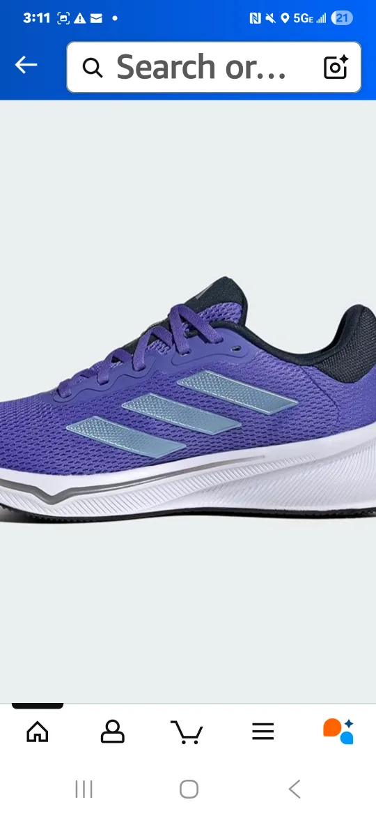 Adidas Purple Running Shoes thumbnail
