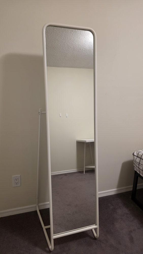 IKEA KNAPPER Standing Mirror - White