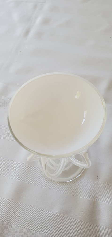 JOSEFINA KROSNO Polish White Glass Decorative Bowl - photo 2