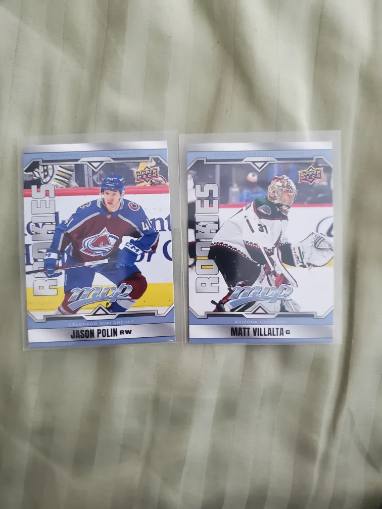 Upper Deck MVP Hockey Cards - Jason Polin & Matt Villalta thumbnail