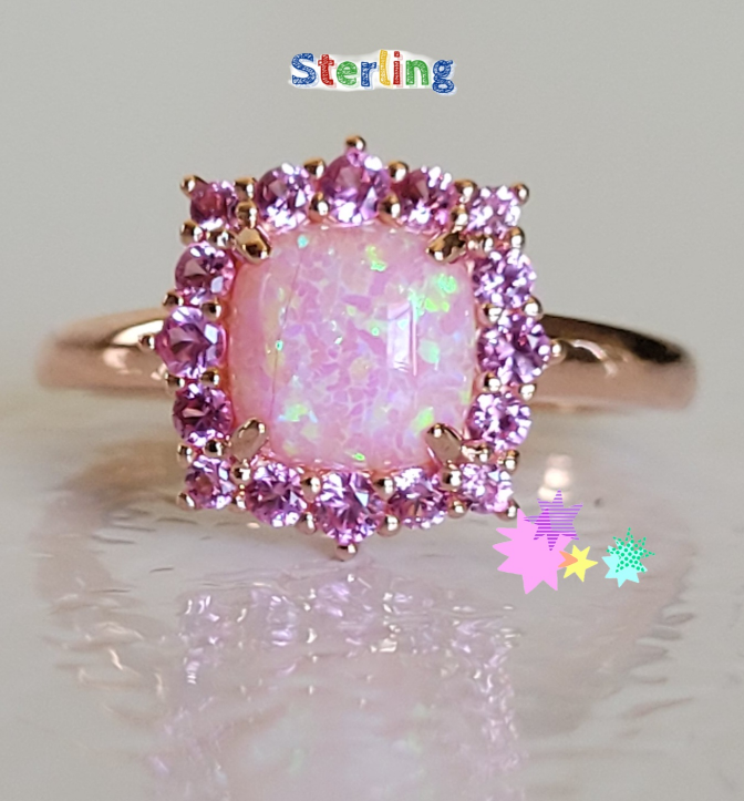 ♥️ Sterling Rose Gold Plated Ring Size 7