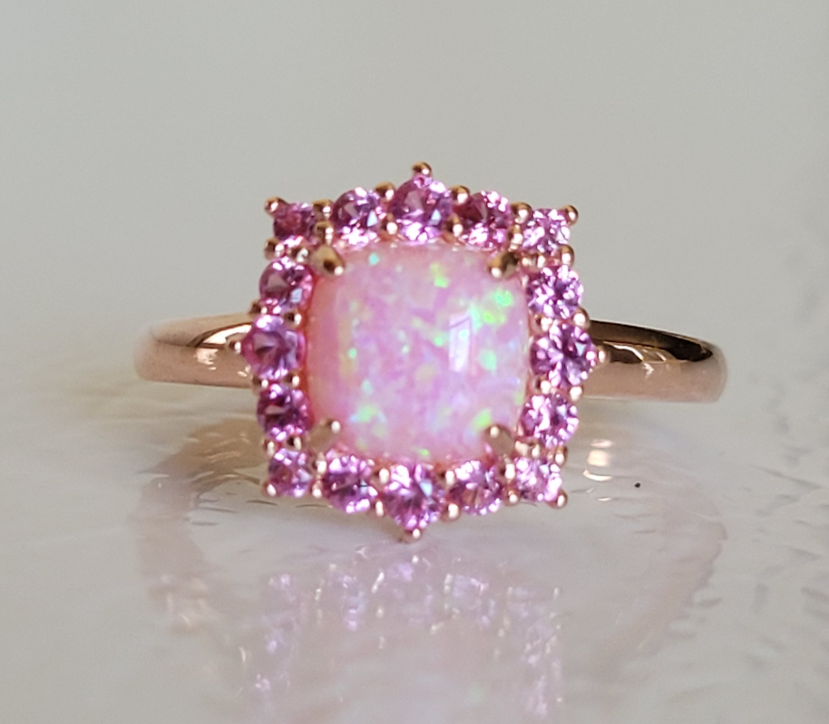 ♥️ Sterling Rose Gold Plated Ring Size 7 - photo 3