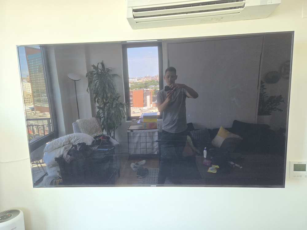 75 inch digital TV with wallount and legs. - photo 2