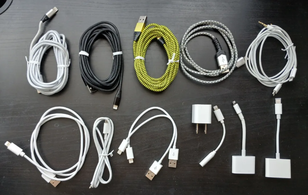 Variety of Phone Chargers & Adapters - 14 pcs. thumbnail