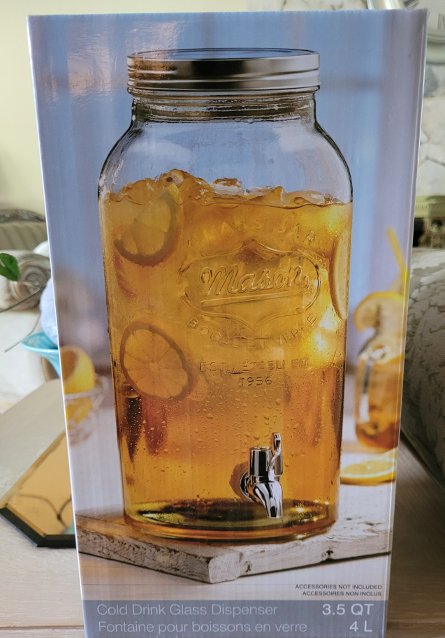 (New)Mason Cold Drink Glass Dispenser 3.5 QT