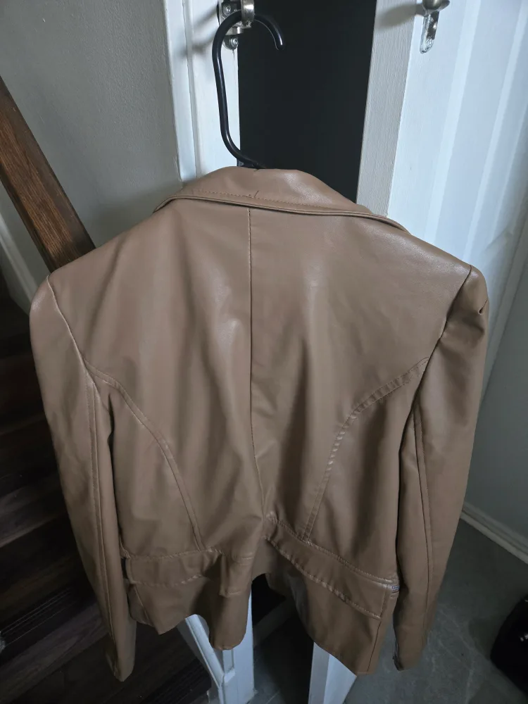 Faux Leather Moto Jacket - Size L image indicator(2)