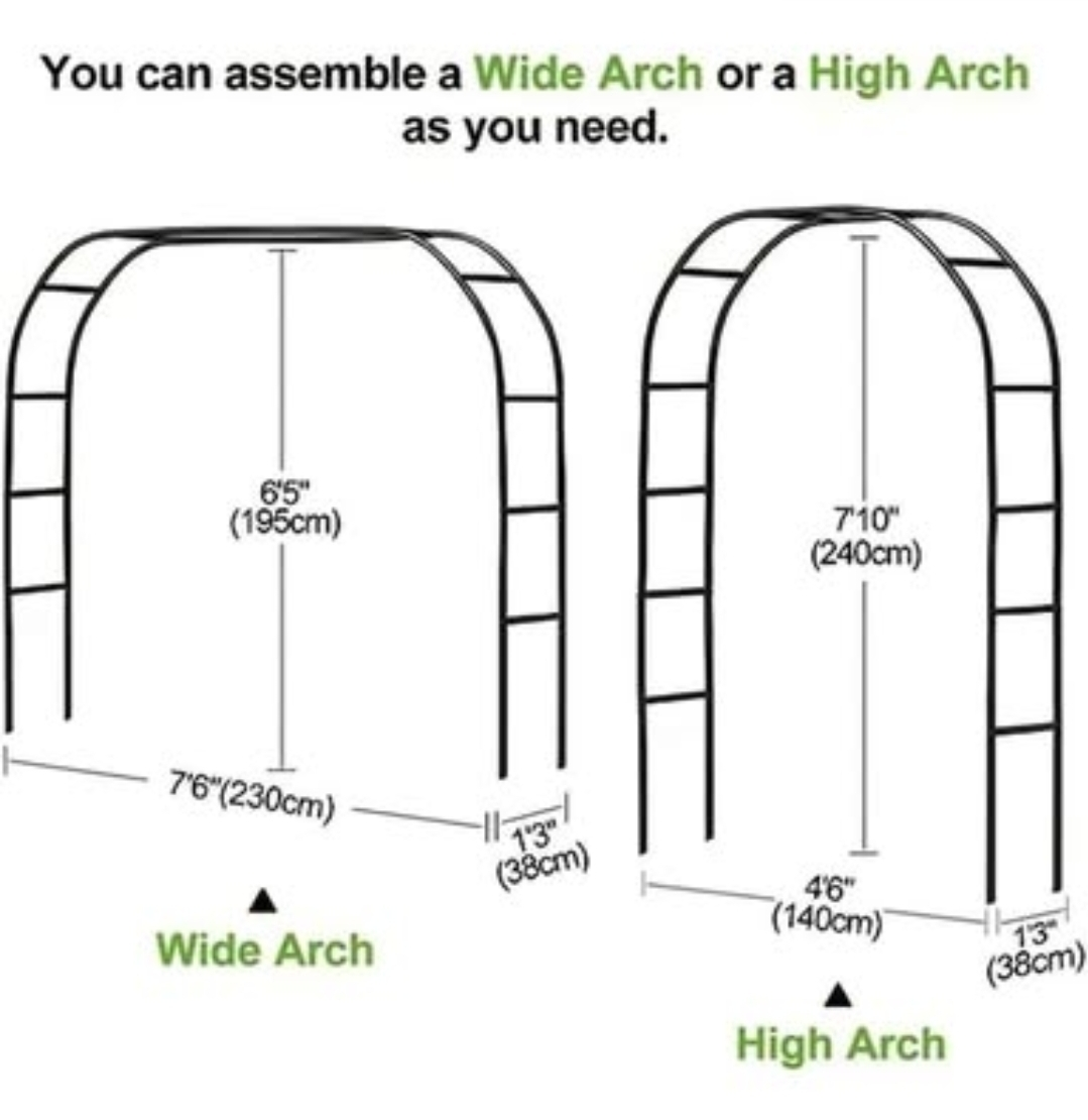 Metal Garden Arch - High Arch 7'10" - photo 3