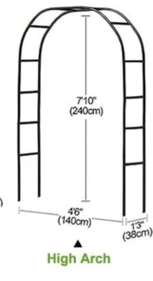 Metal Garden Arch - High Arch 7'10" - photo 5