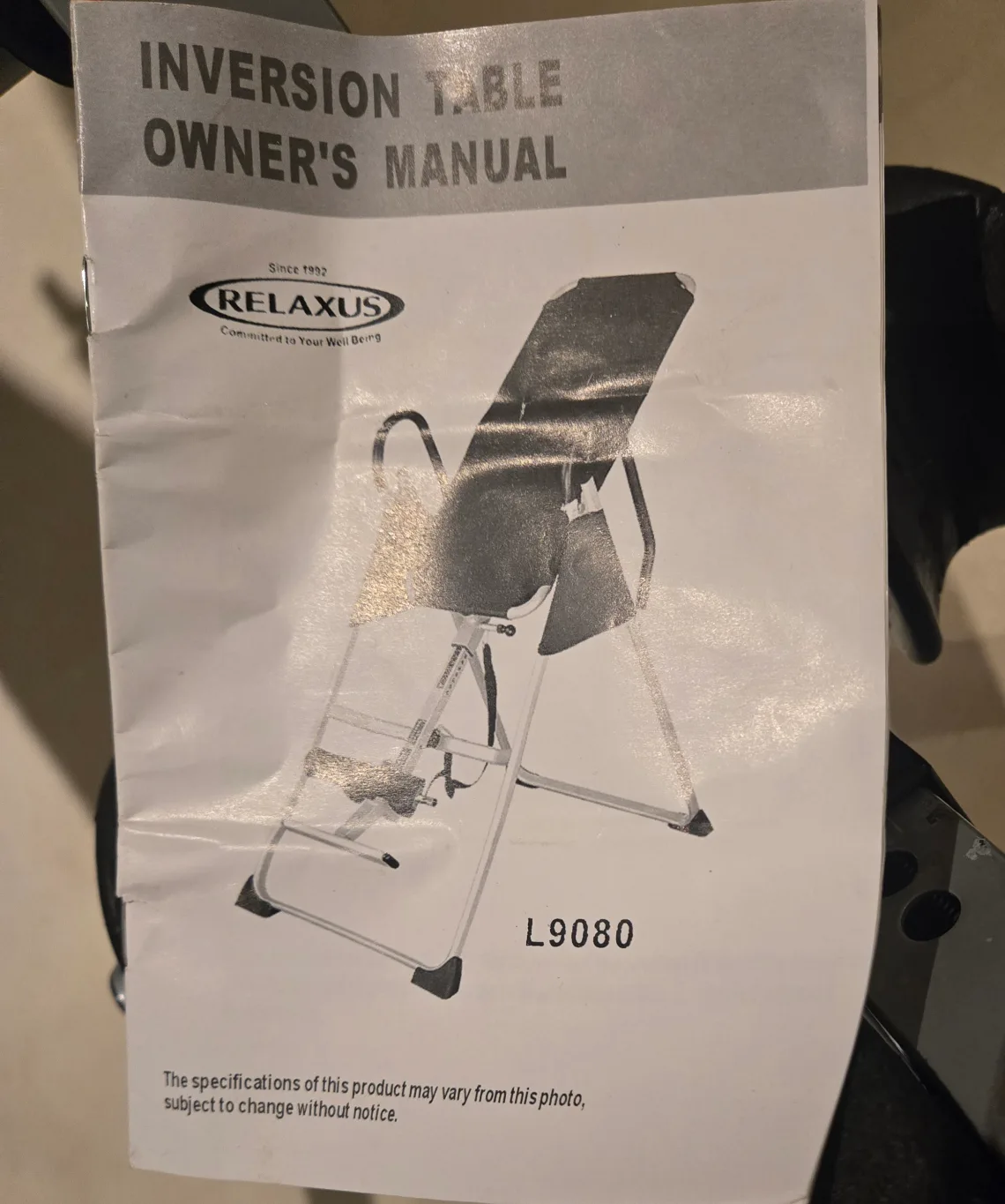 RelaxUs brand inversion table image indicator(2)