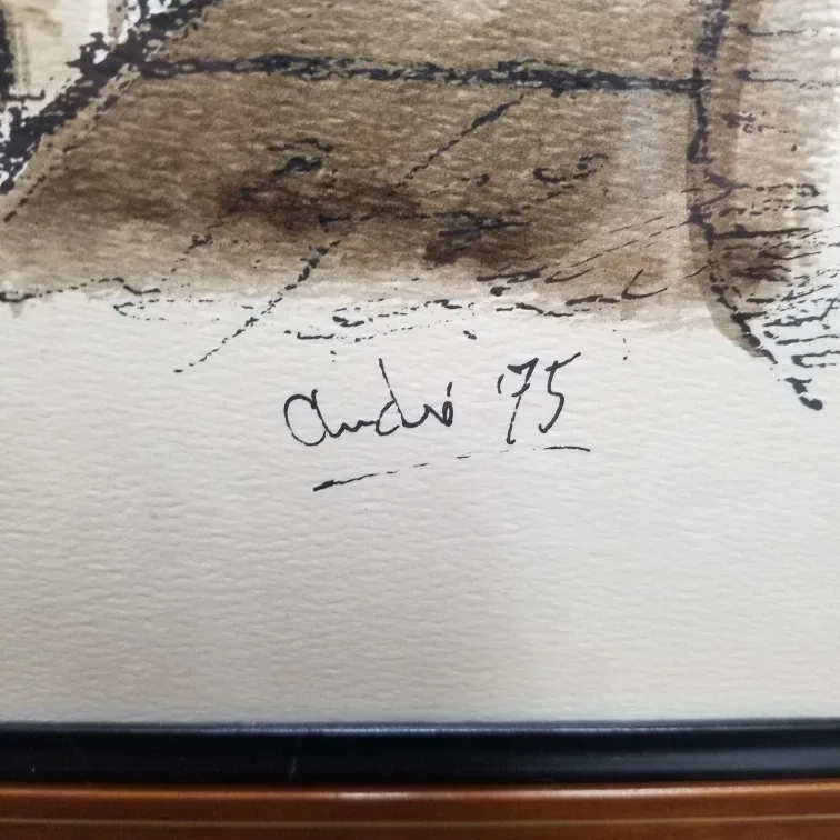 Framed 'Cote De La Montagne' paint, by Andui '75 image indicator(4)