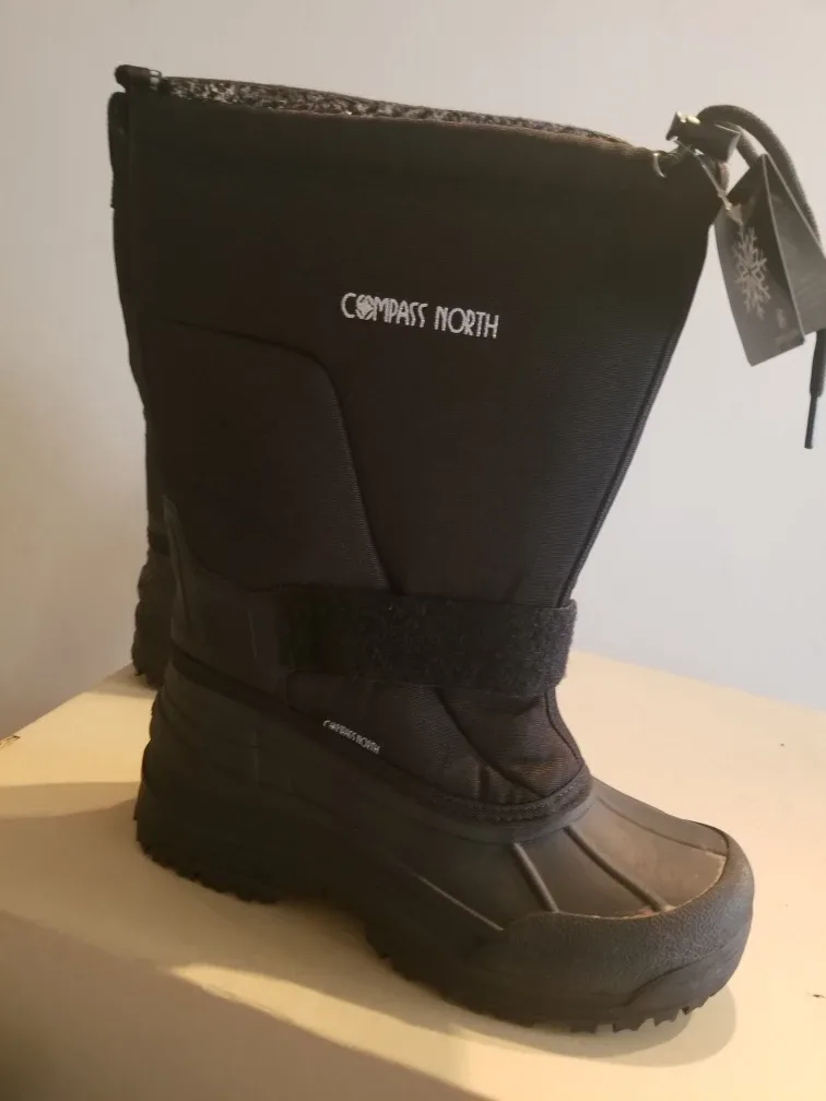 Compass North Black Winter Boots - Men's Size 8 thumbnail