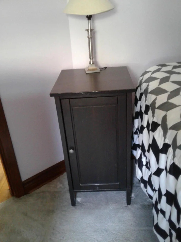 Black bedside nightstand table - pickup Duff & Eg thumbnail
