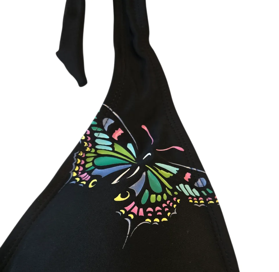 Black Bikini Top with Butterfly Design Small image indicator(2)