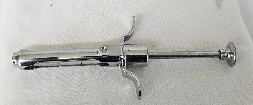 Vintage Medical Wyeth Tubex Stainless Steel Syringe Veterinary thumbnail