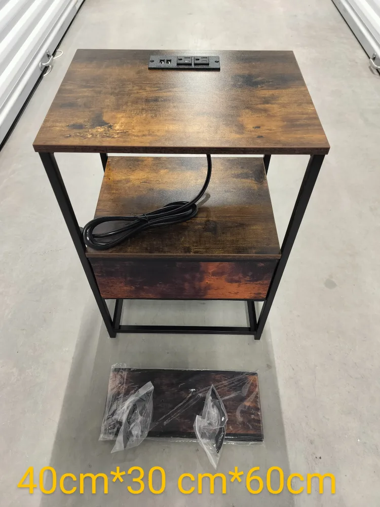 End Table with Charging Station - 40x30x60cm thumbnail