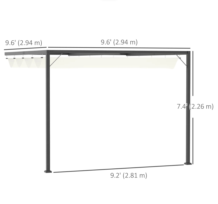 Brand new Retractable Canopy Pergola 10'x10'. on sale - photo 3